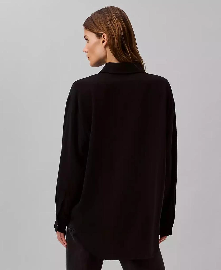 Calvin Klein Women's Crepe Relaxed Button-Front Shirt 2