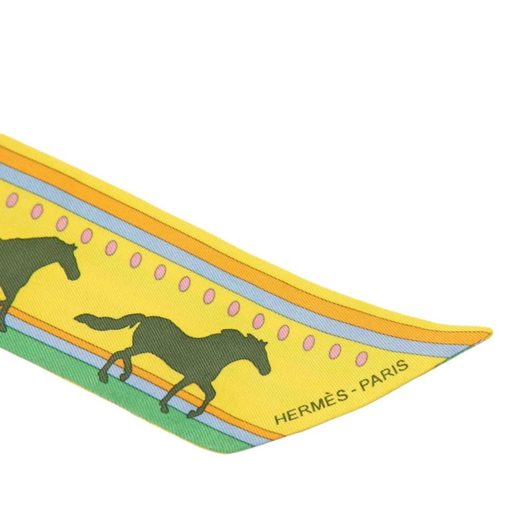 Hermes Twilly  yellow Silk Scarf (Pre-Owned) 2