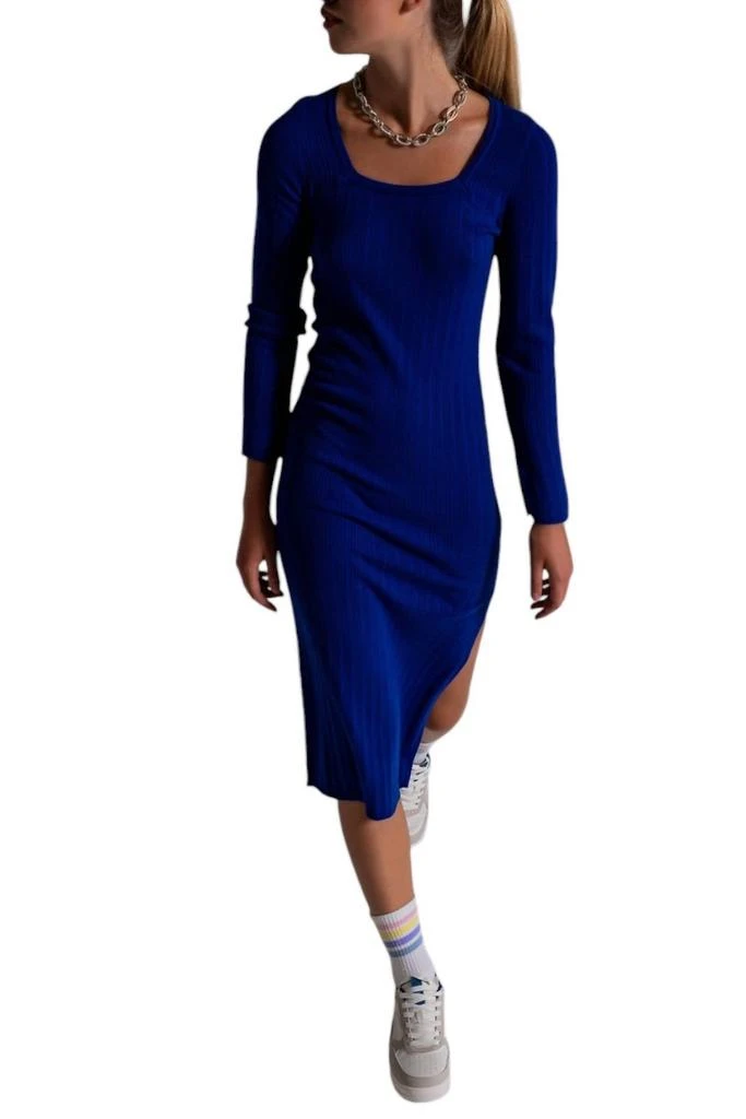 Naomi Midi Knit Dress With Square Neckline In Blue  On Sale Now with Up to  44% Off | Discover Exclusive Deals & Savings at BeyondStyle  Authentic Q2  women|clothing|dresses with Limited-Time