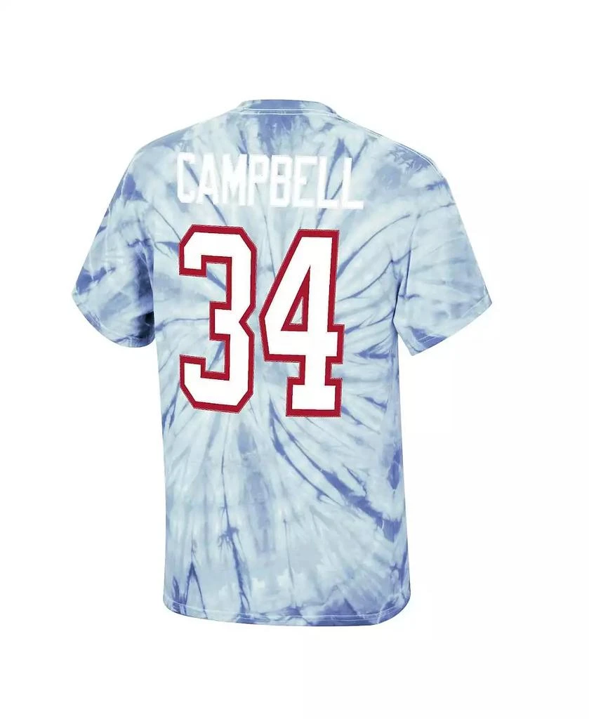 Mitchell & Ness Men's Earl Campbell Light Blue Houston Oilers Tie-Dye Retired Player Name and Number T-shirt 4