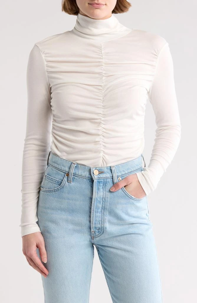 Elodie Ruched Turtleneck Top 1