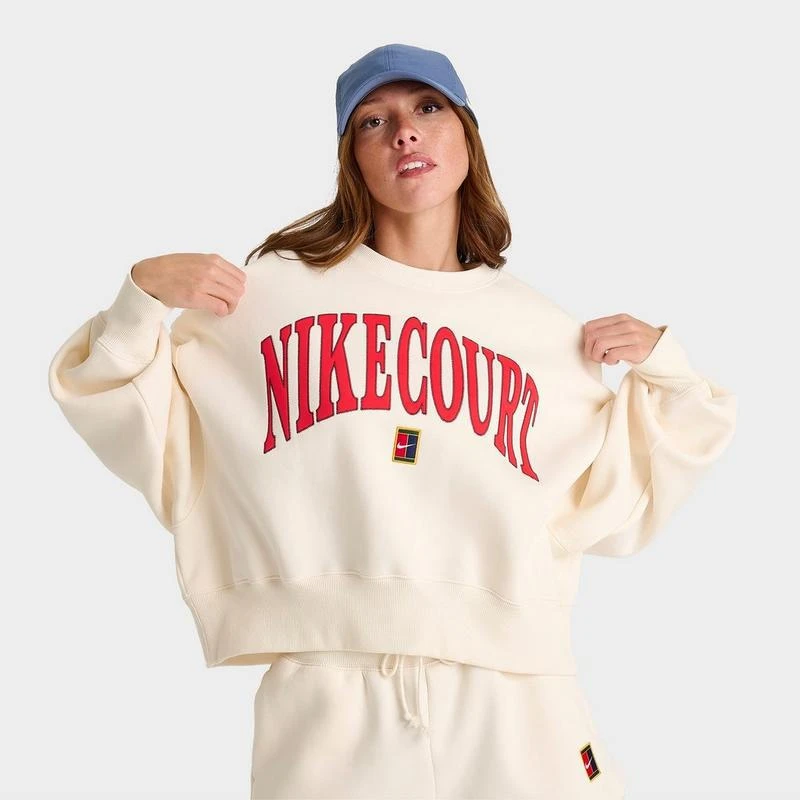 Women's Nike Tennis Court Over-Oversized Crewneck Sweatshirt – On