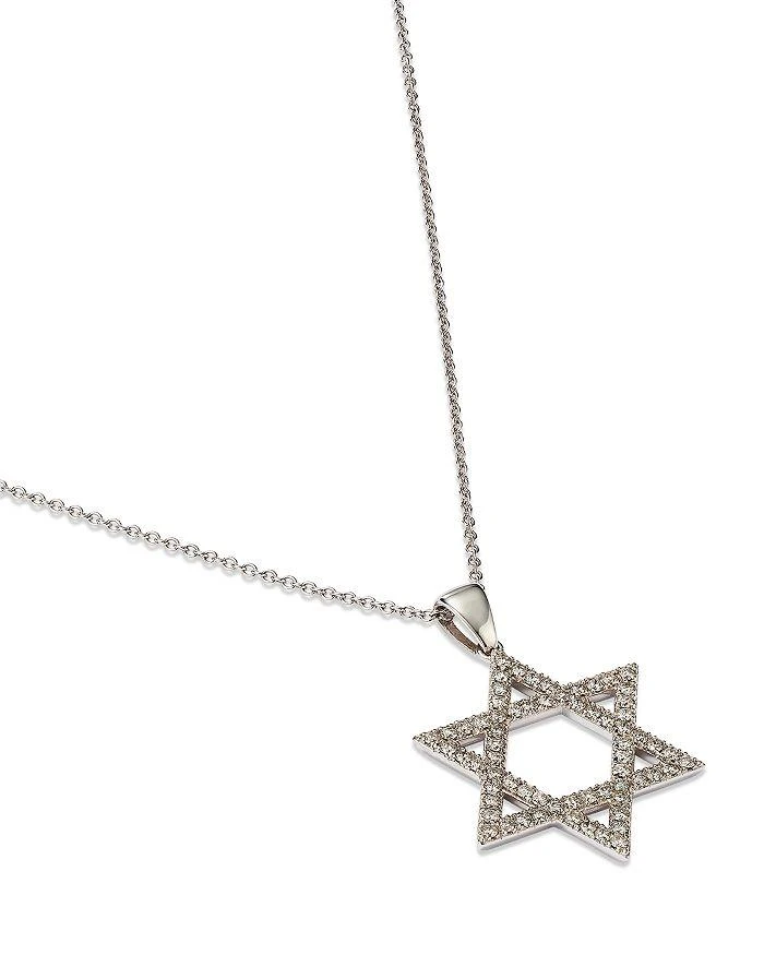 Bloomingdale's Diamond Star of David Pendant Necklace in 14K White Gold, 0.50 ct. t.w. 3
