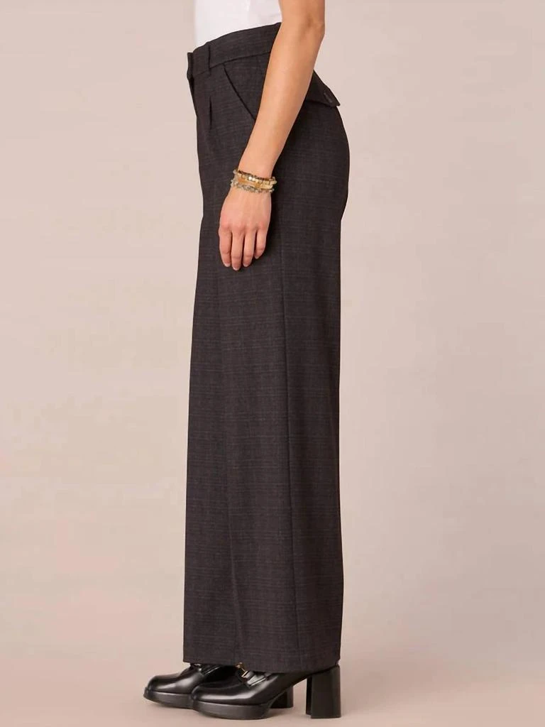 Democracy Democracy - Skyrise Plaid Ponte Wide Leg Trousers with Flap Pockets 2