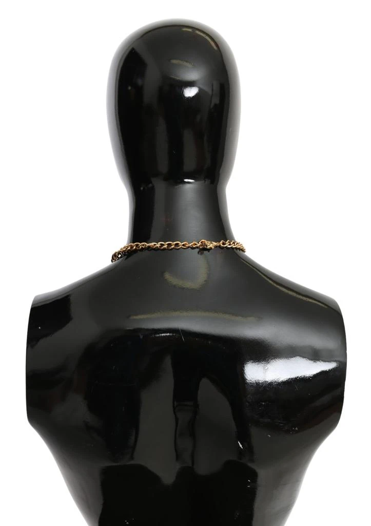 Dolce 
Gabbana Leaves Brass Crystal Flower Pendant Women
s Necklace 2