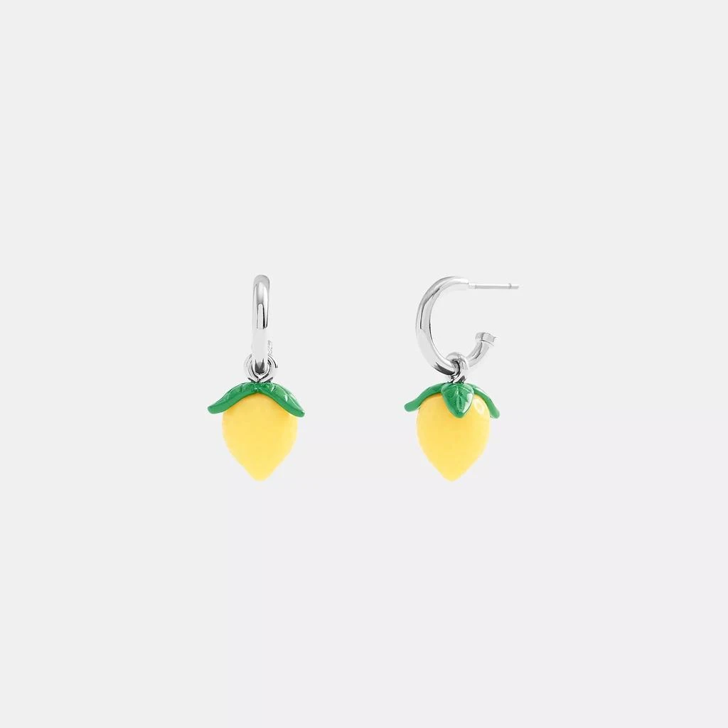 Coach Lemon Huggie Earrings 1