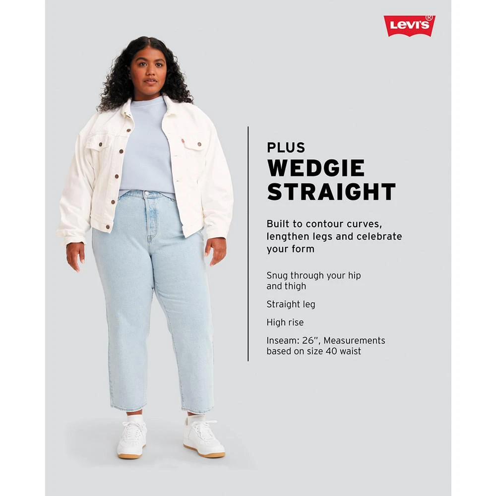 Levi's Trendy Plus Size Wedgie Straight-Leg Jeans 3