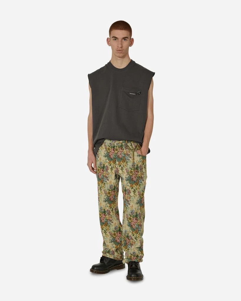 Song for the Mute Floral Jacquard Long Work Multicolor Pants 4