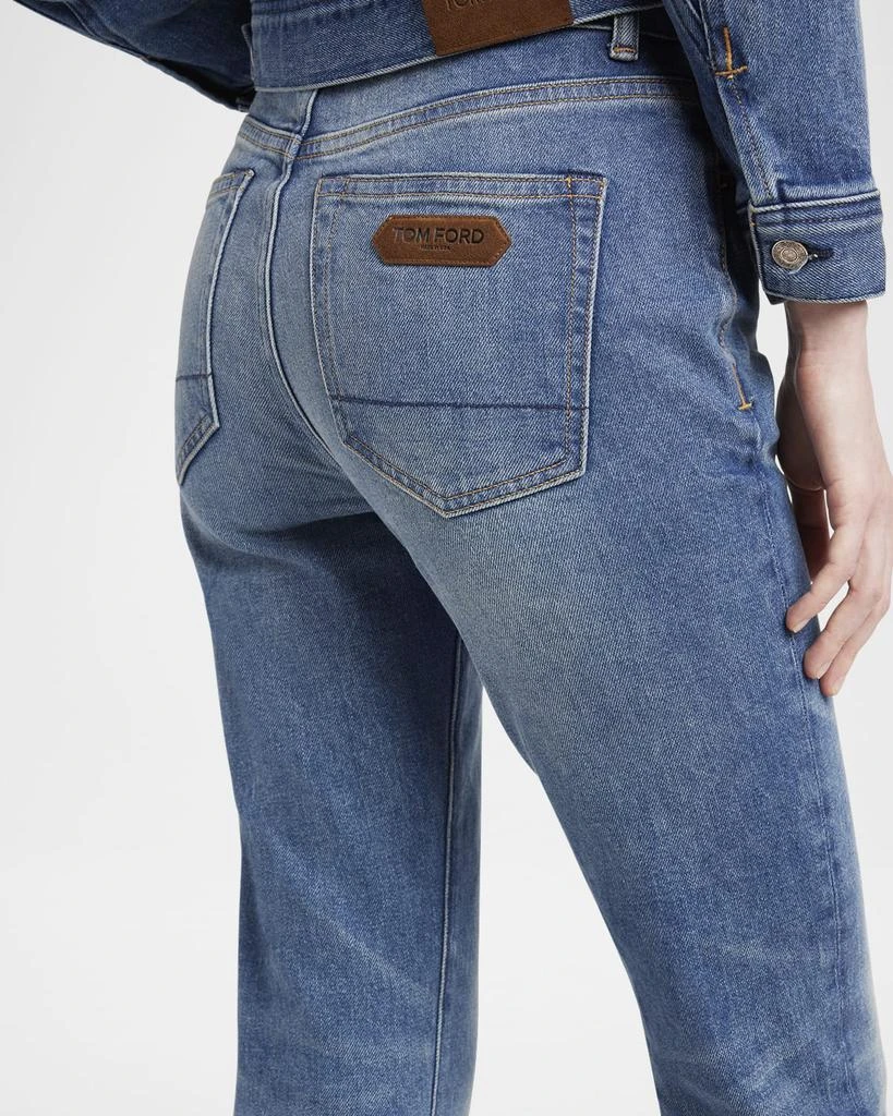 Tom Ford Japanese Stonewashed Denim Flare Pants 5