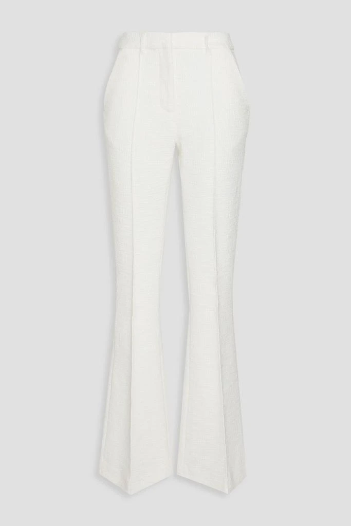 REBECCA VALLANCE Claire bouclé-tweed flared pants 1
