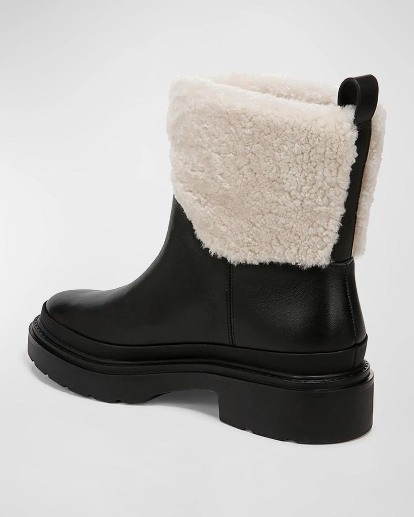 Vince Leather Shearling Winter Booties 3