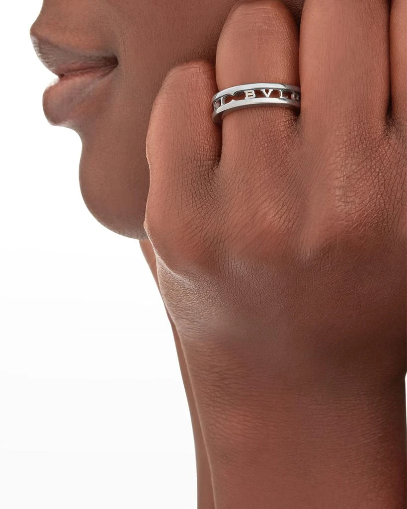 BVLGARI B.Zero1 White Gold 1-Band Logo Ring, EU 60 / US 9 5