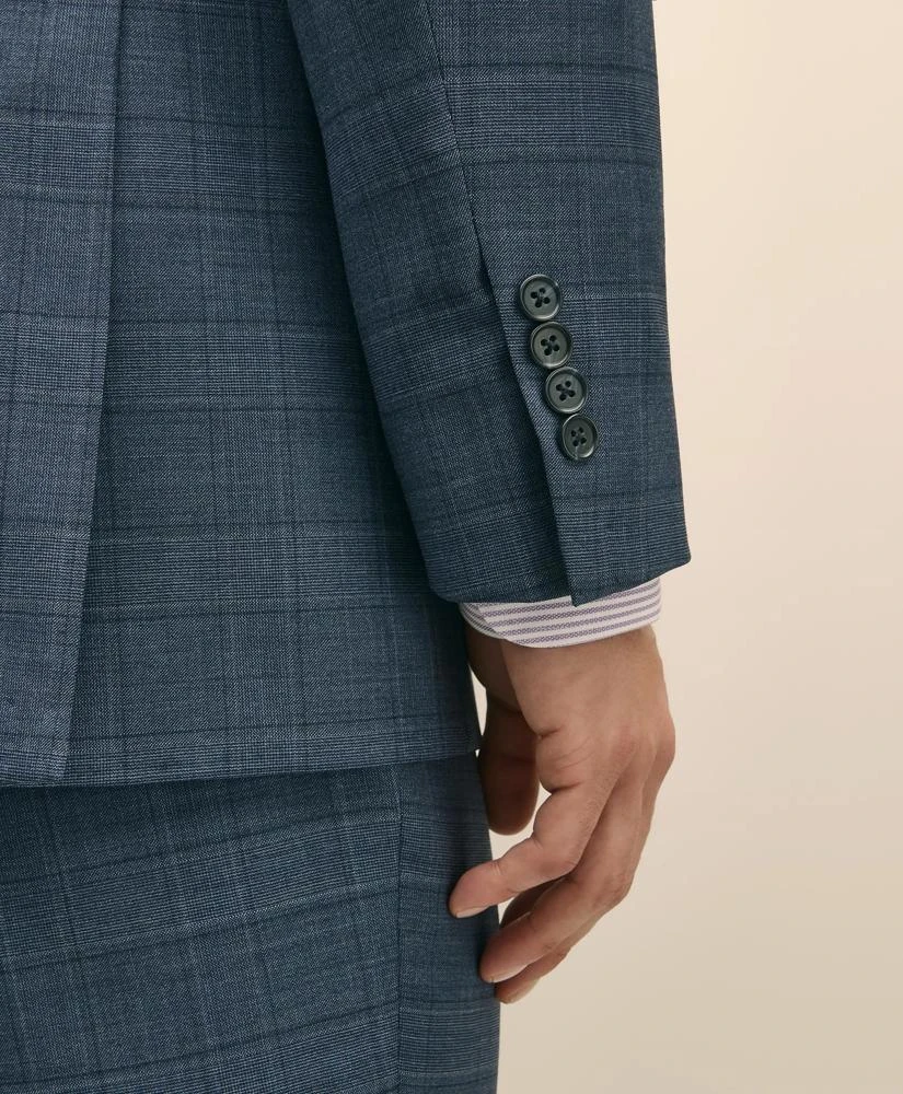 Brooks Brothers Classic Fit Wool Blue Check 1818 Suit 4