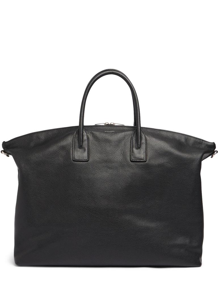 SAINT LAURENT Giant Bowling Leather Tote Bag