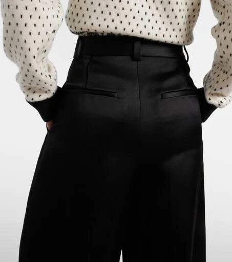 Khaite Marinta high-rise satin wide-leg pants 6