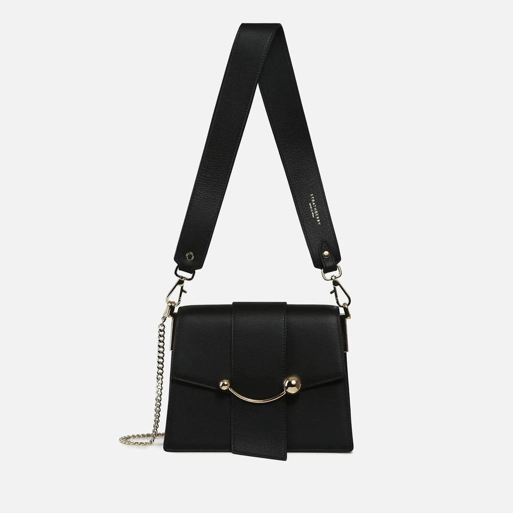 Strathberry Box Crescent Leather Shoulder Bag 1