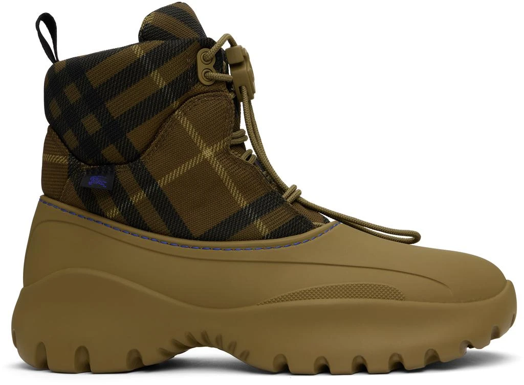 Burberry Khaki Check Scoot Trek Boots 1