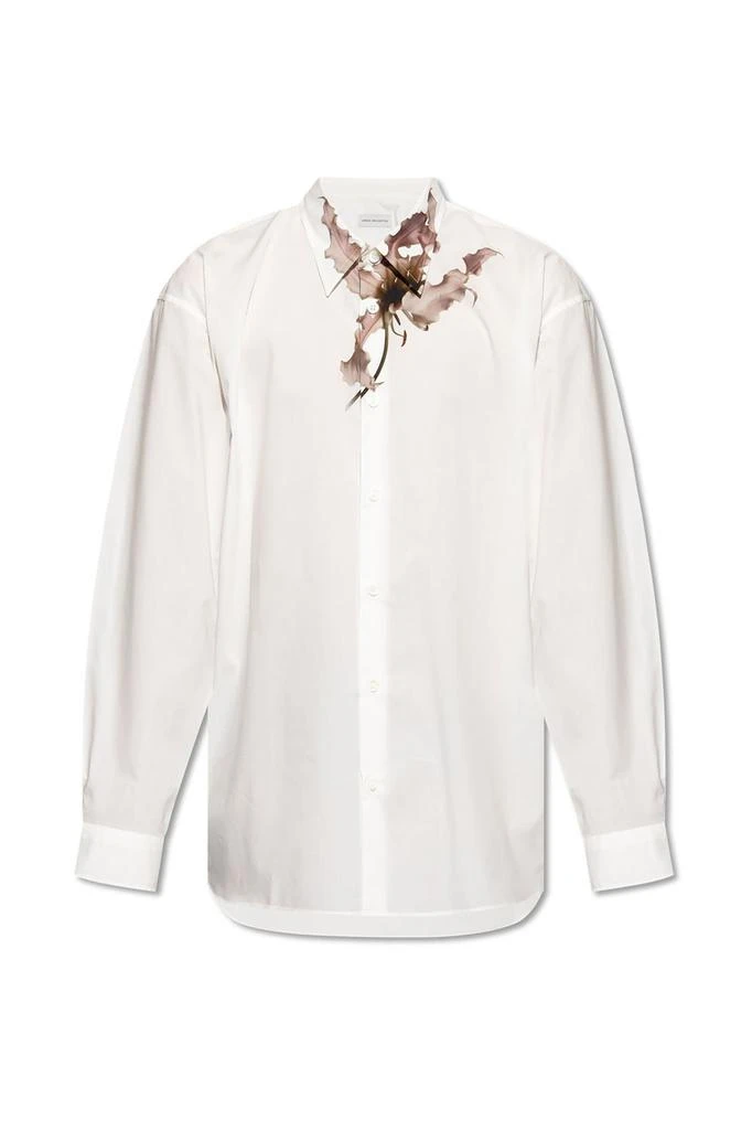 Dries Van Noten Dries Van Noten Long-Sleeved Curved Hem Shirt 1