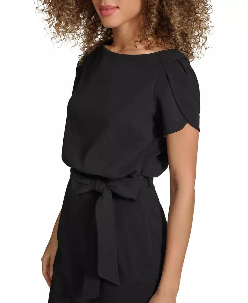 Kensie Women's Tulip-Sleeve Tie-Waist Sheath Dress 3