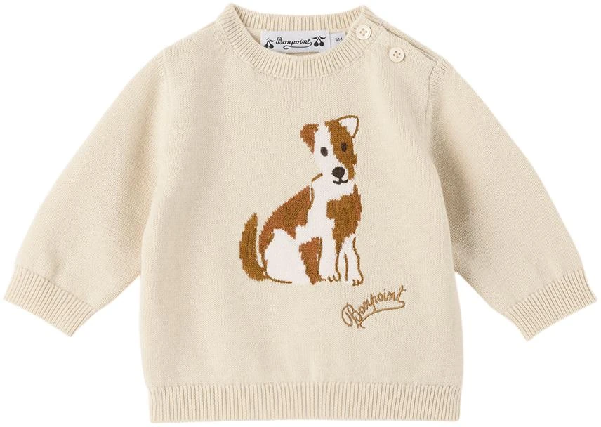 Bonpoint Baby Off-White Almire Sweater 1