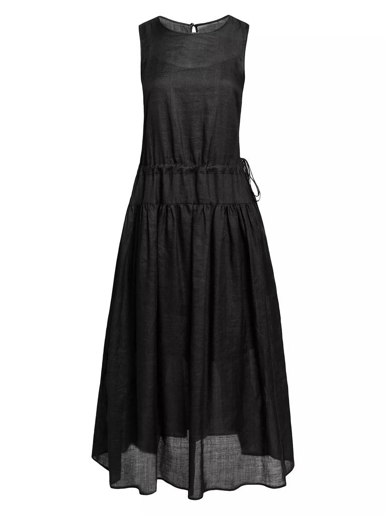 Santorelli Dropped-Waist Midi-Dress