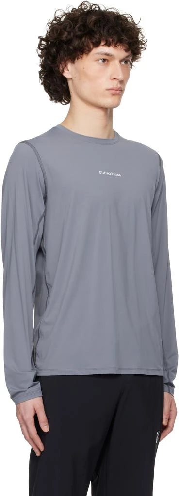 District Vision Gray Ultralight Aloe Long Sleeve T-shirt 2