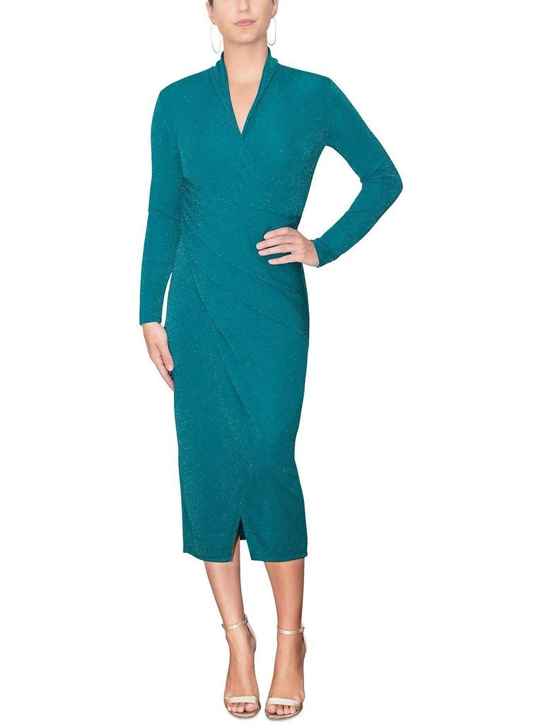 Rachel Rachel Roy Womens Faux Wrap Midi Cocktail and Party Dress 1