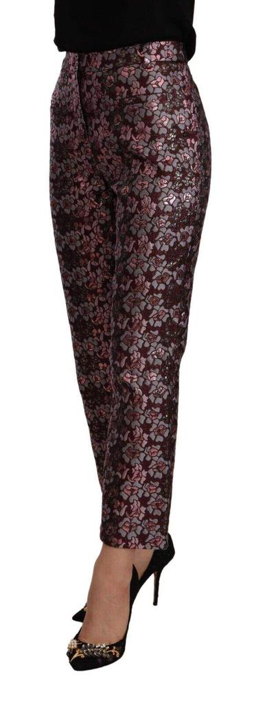 House of Holland House of Holland Multicolor Floral Jacquard Flared Cropped Pants