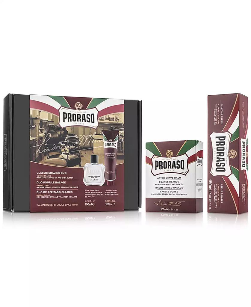 Proraso 2-Pc. Classic Shaving Cream & After Shave Balm Set - Nourishing Formula For Coarse Beards