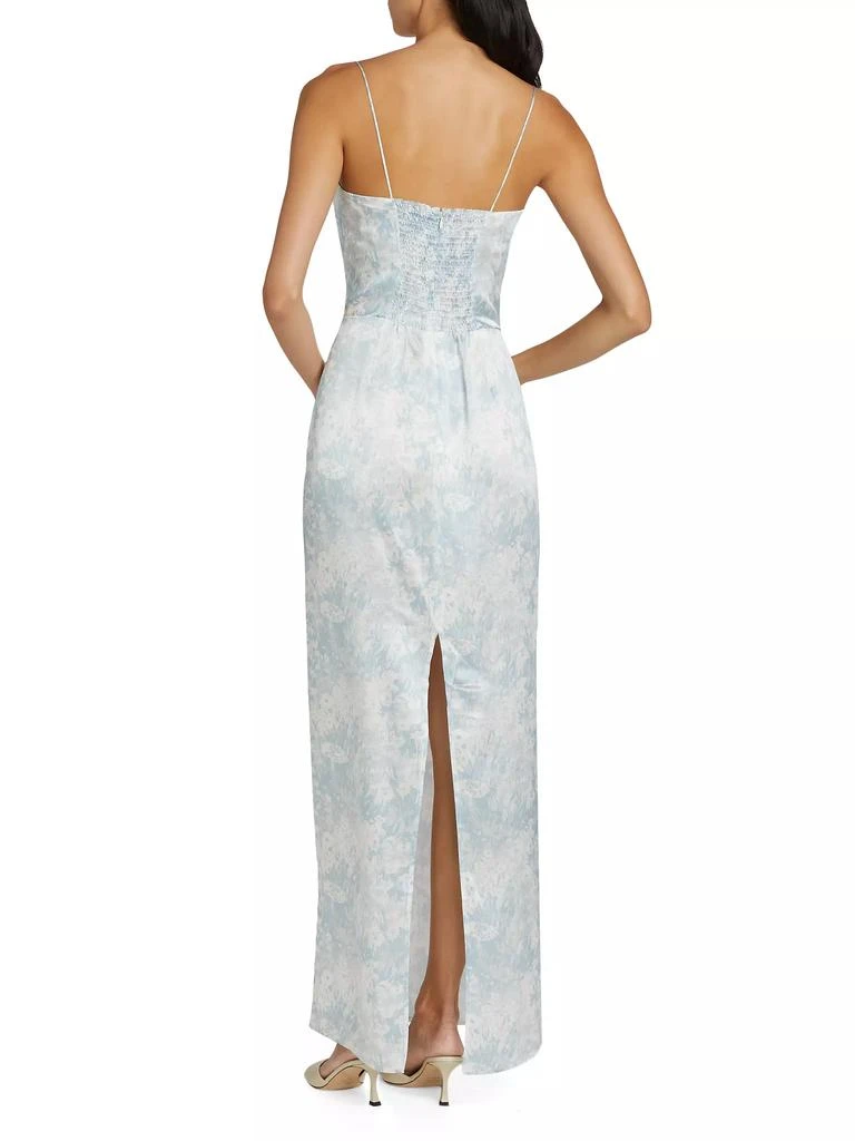 Reformation Frankie Floral Silk Sleeveless Maxi Dress 5