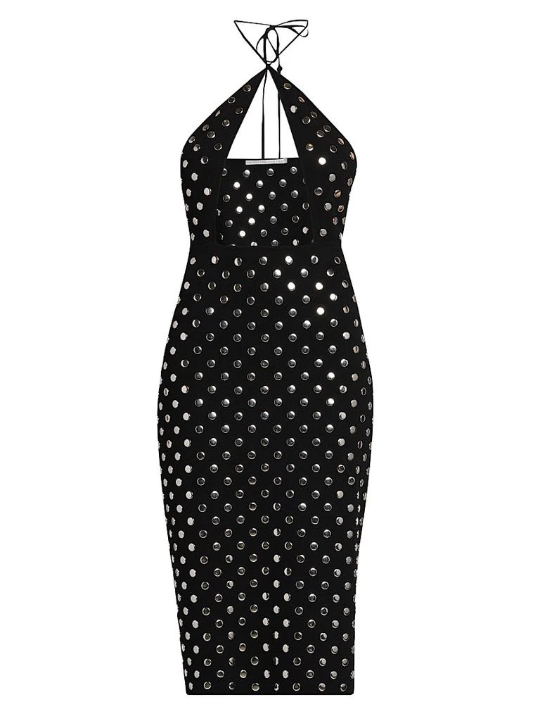 Studded Cut-Out Halter Midi-Dress  On Sale Now with Up to 71% Off |  Discover Exclusive Deals & Savings at BeyondStyle  Authentic Stella  McCartney women-owned or founded|halter|solid|Women's|women's  apparel|small|sheath|premier|women's|sleeveless ...