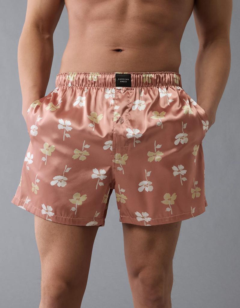 AE AEO Men's Floral Satin Pocket Boxer Short
