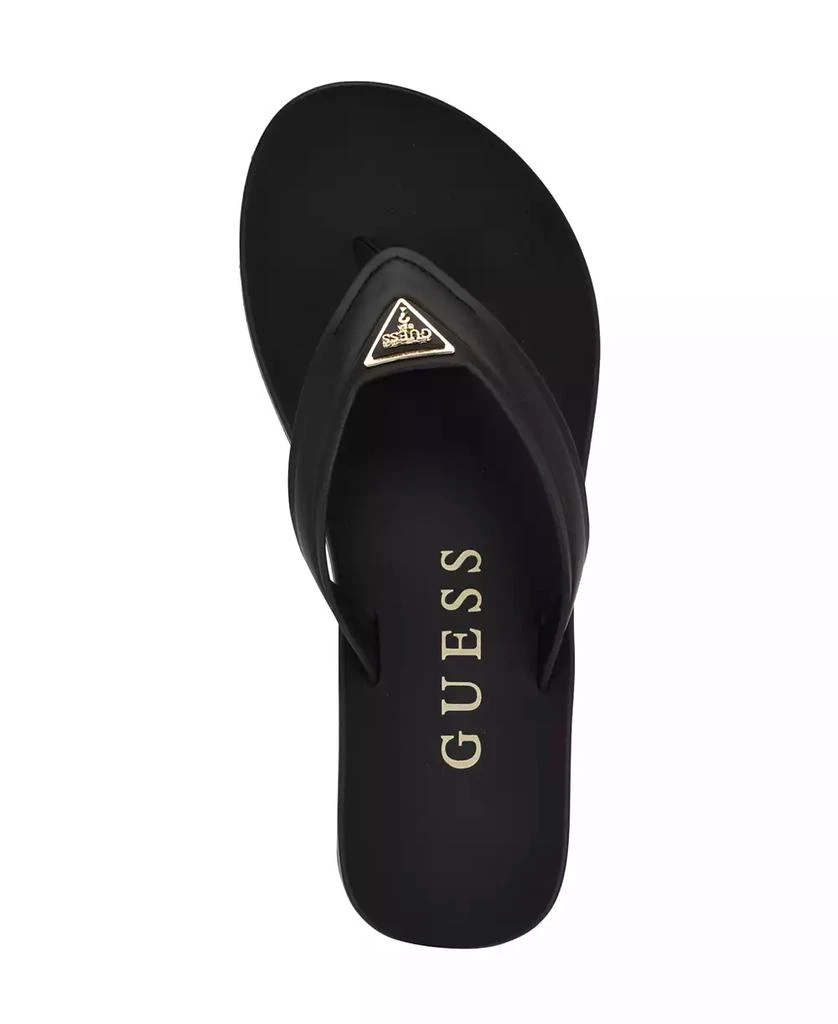 GUESS Candry Triangle Logo Eva Thong Flip Flops 4