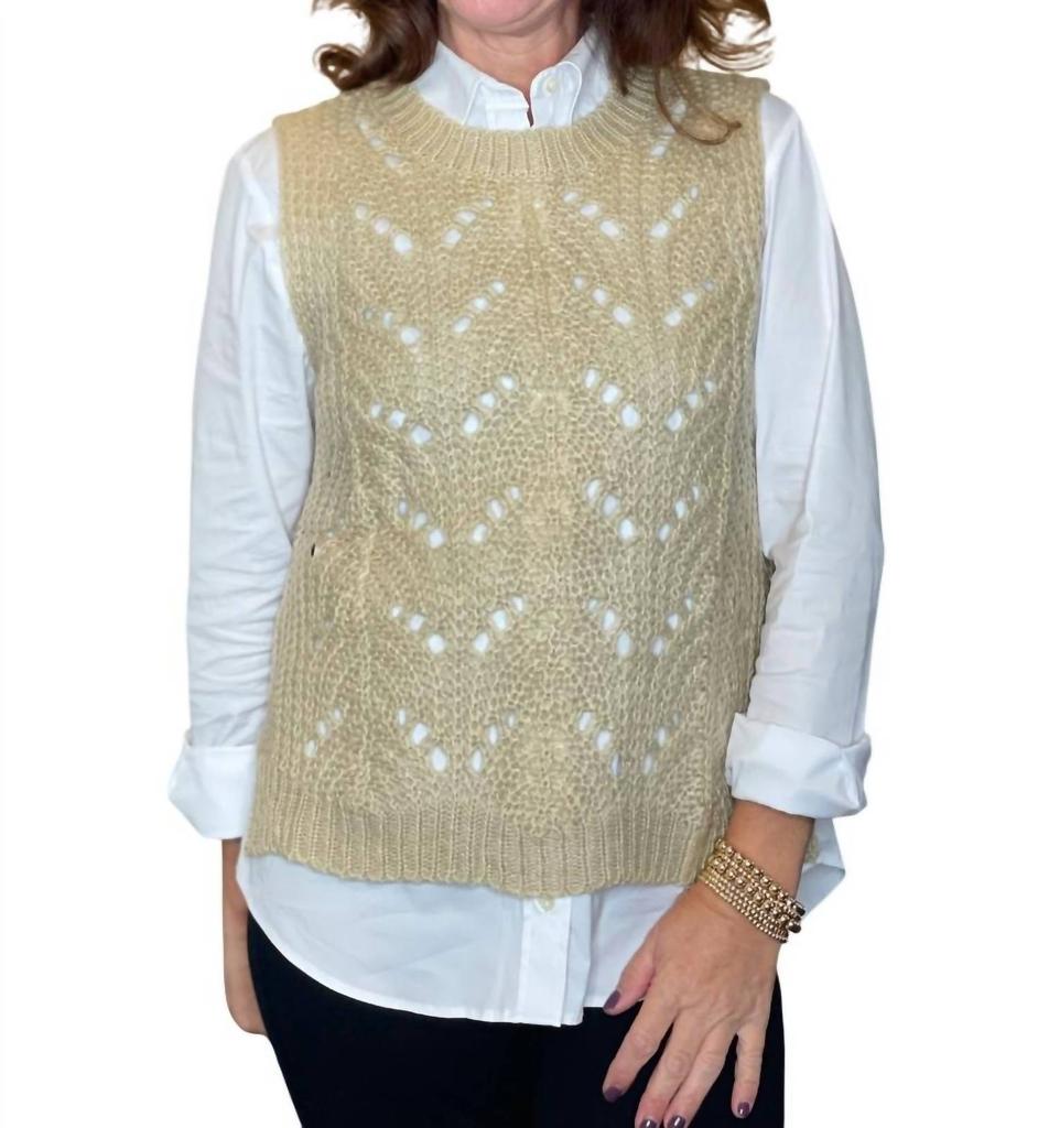 Molly Bracken Molly Bracken - Pointelle Crew Neck Vest