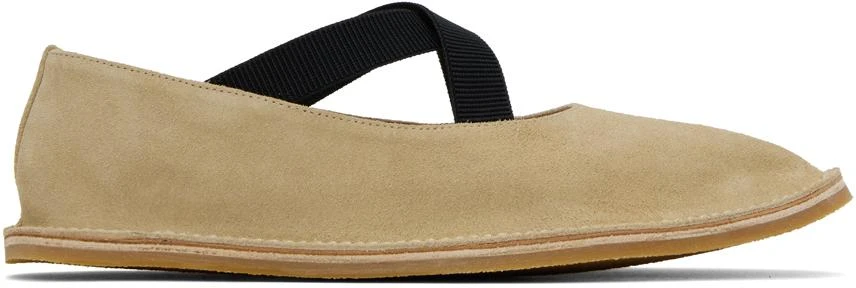Dries Van Noten Beige Criss-Cross Loafers 1