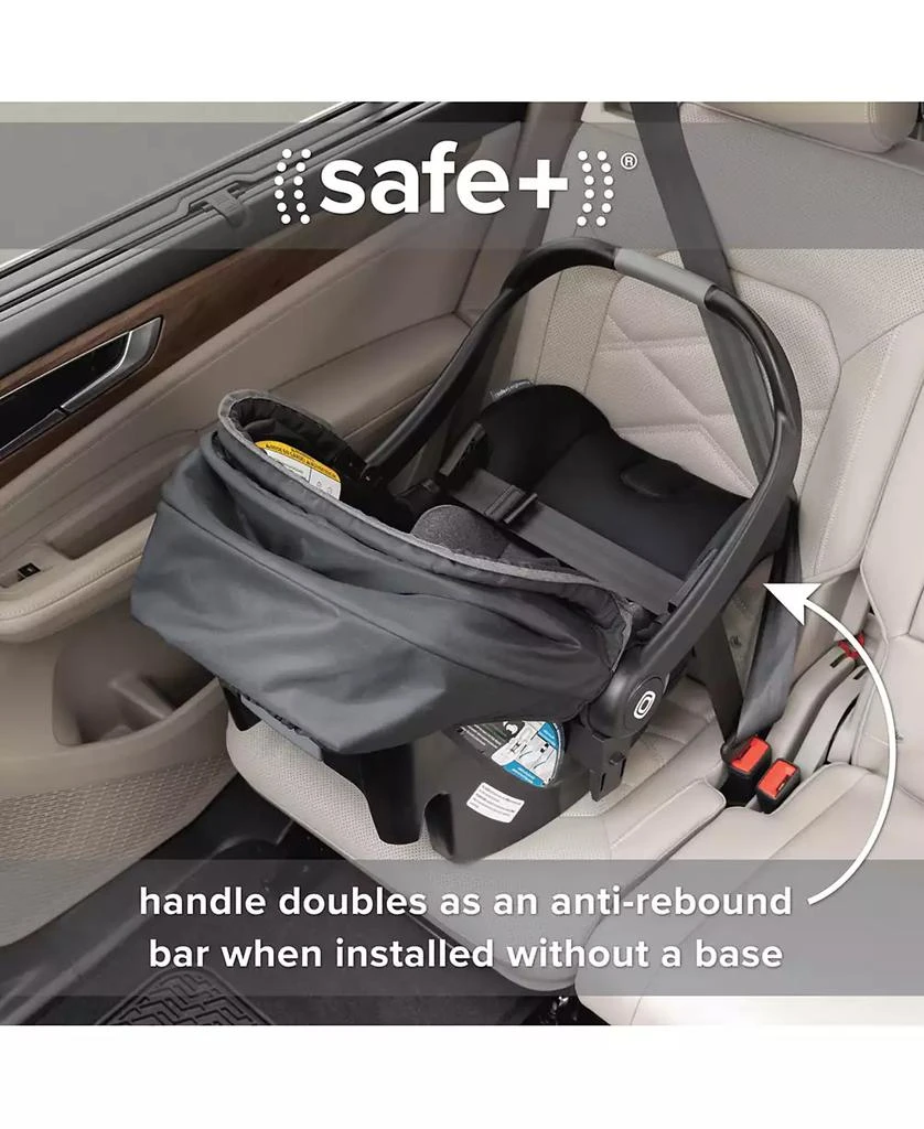 Diono Quantum 4 3-in-1 Travel System with LiteClik30 R SafePlus Infant Car Seat and Base, Gray Slate 9