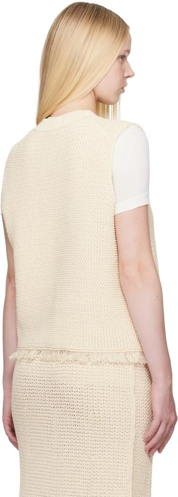 Studio Nicholson Off-White Fray Knit Vest 3