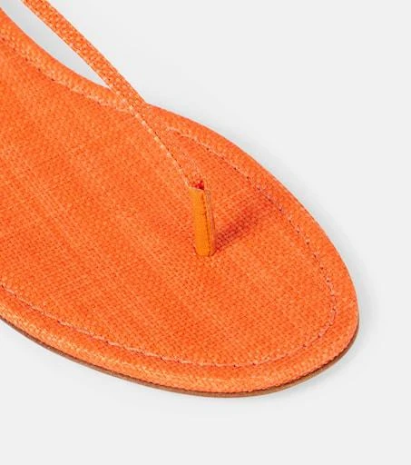 Aquazzura Almost Bare raffia-effect sandals 5