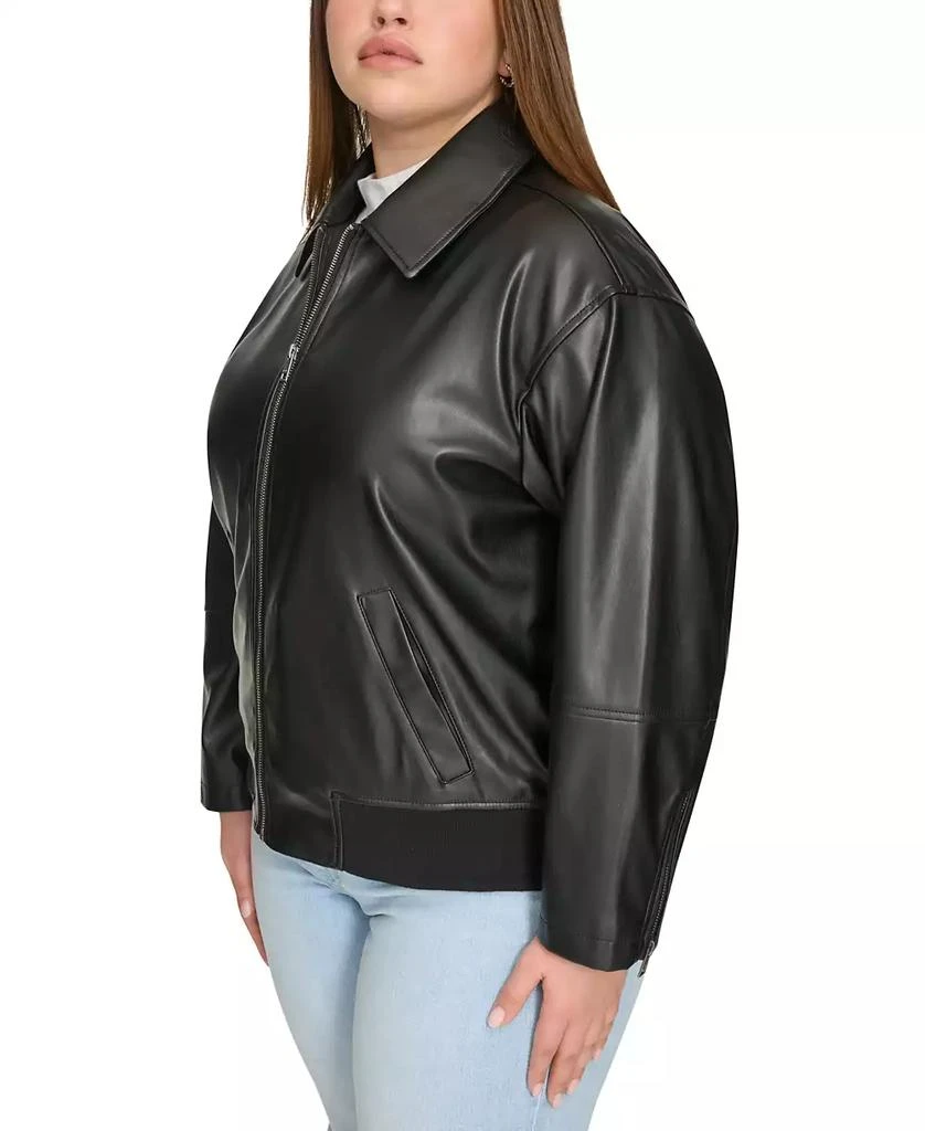 Levi's Plus Size Faux Leather Dad Bomber Jacket 4