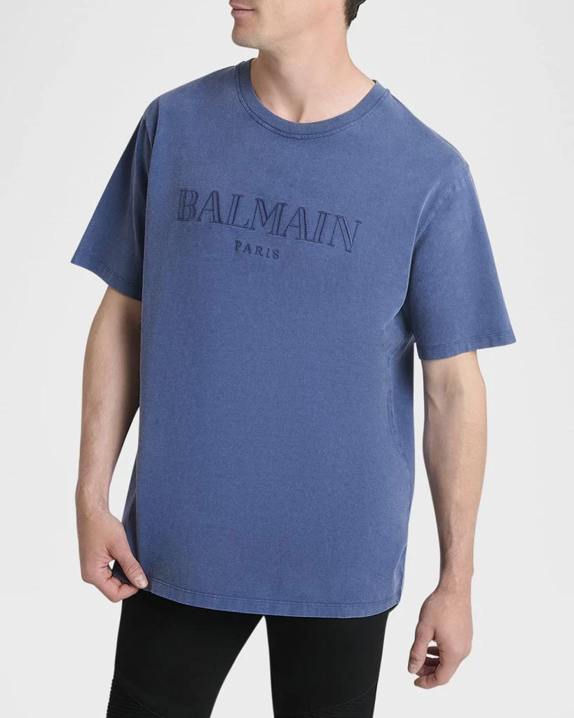 Balmain Men's Tonal Vintage Logo T-Shirt 4