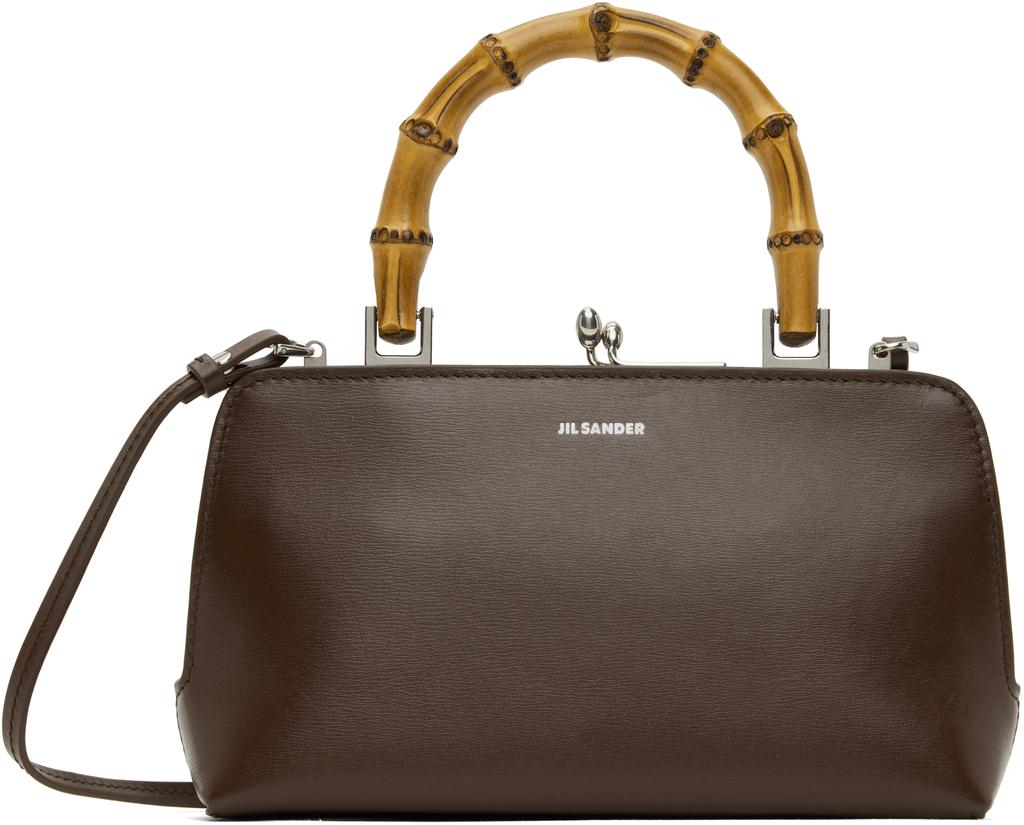 トートバッグ Jil Sander Goji Mini Bamboo Purse - Leather - Burgundy Jil Sander Small Goji Bamboo bag in burgundy | TheDoubleF