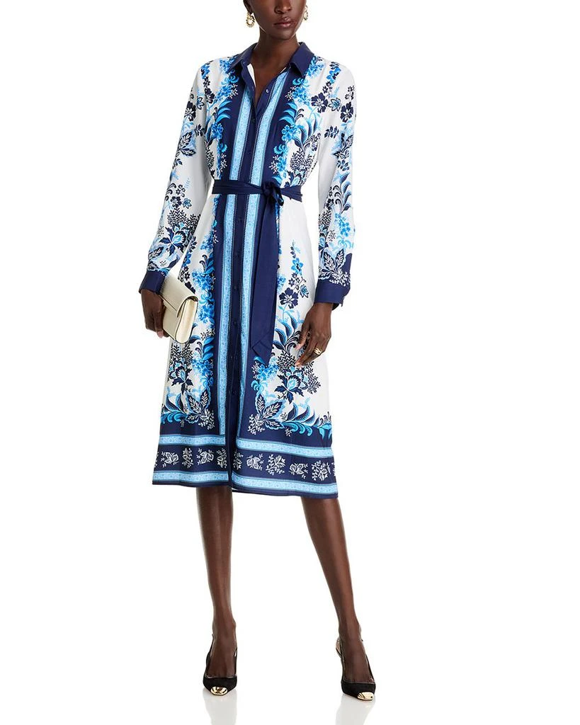 Tahari Printed Belted Shirt Dress 3