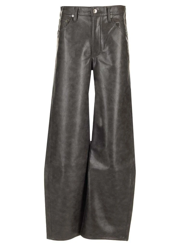 AGOLDE AGOLDE Leather Curved-Leg Pants 1