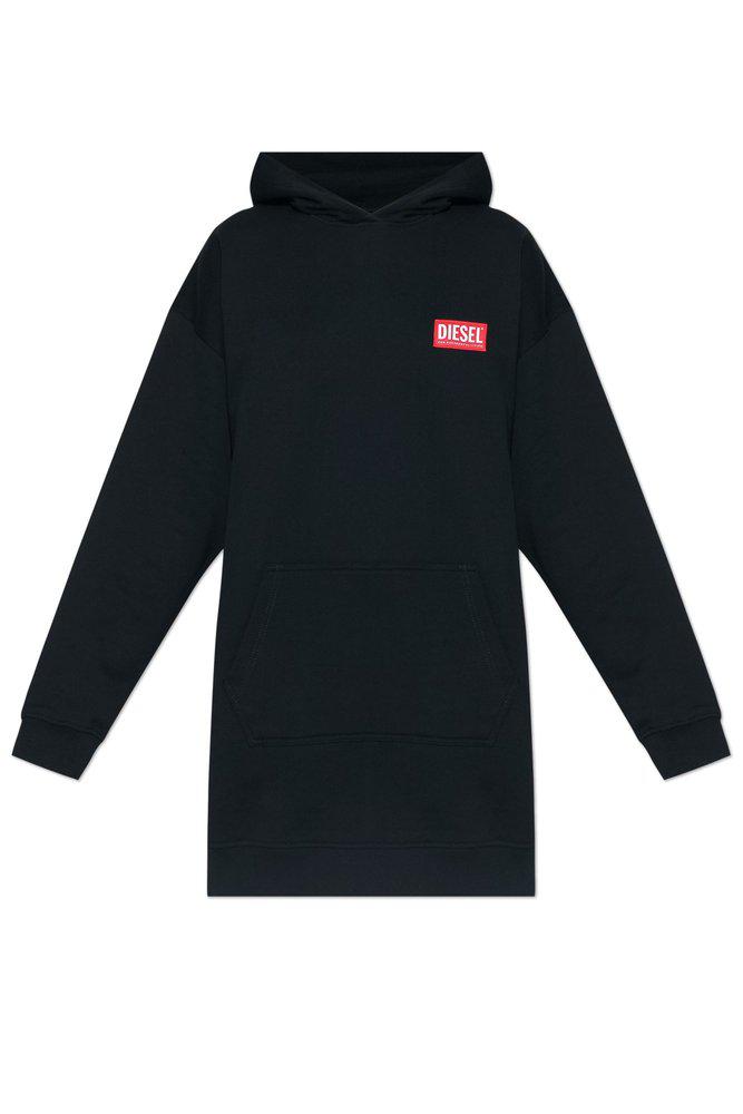 DIESEL>>D-Boxt-Hood-Lab ロゴパッチ フード付きミニドレス Diesel Diesel D-Boxt-Hood-Lab Logo Patch Hooded Mini Dress