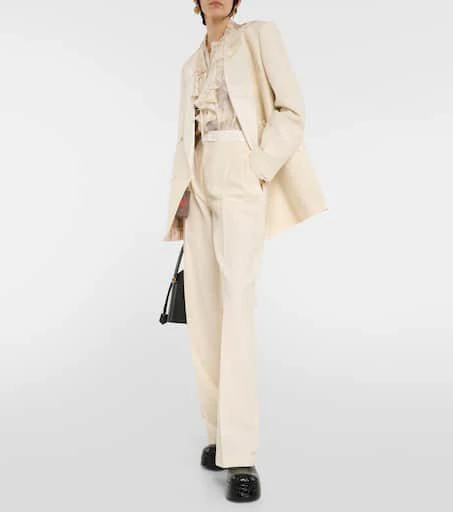 ETRO Cotton and wool straight pants 2