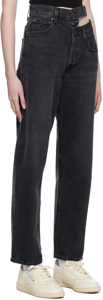 AGOLDE Black Broken Waistband Jeans 2