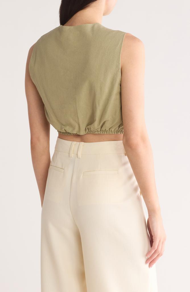 Avec Les Filles Twisted Sleeveless Top