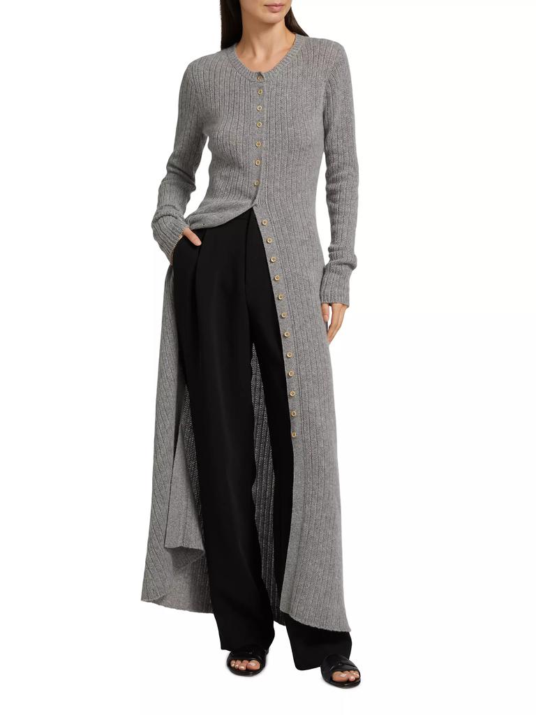 The Elder Statesman Bungalow Cashmere Rib-Knit Maxi Dress