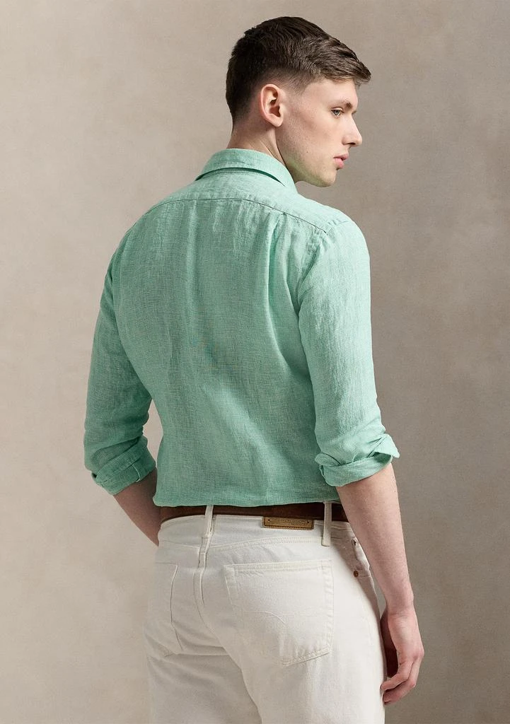 Ralph Lauren Classic Fit Houndstooth Linen Shirt 2