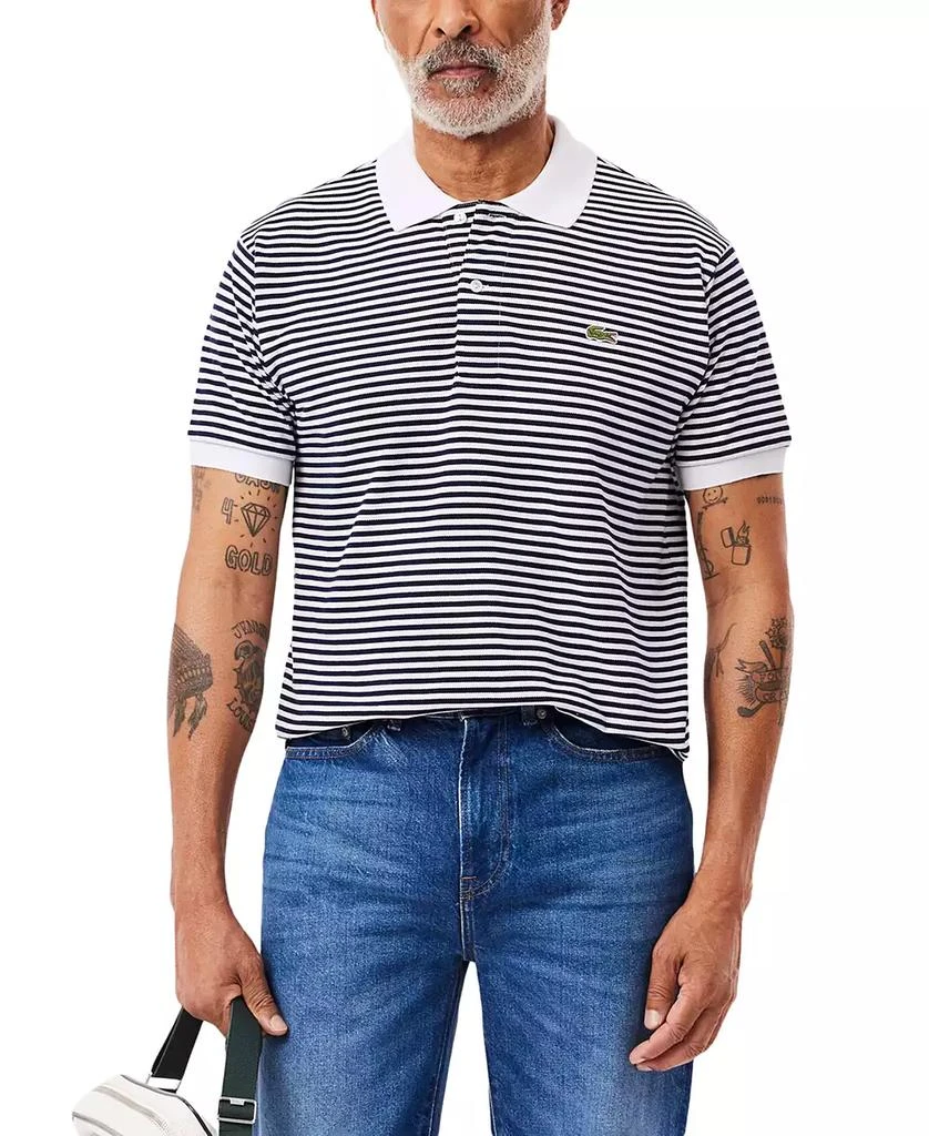 Lacoste Men's Stripe Logo Polo Shirt 1